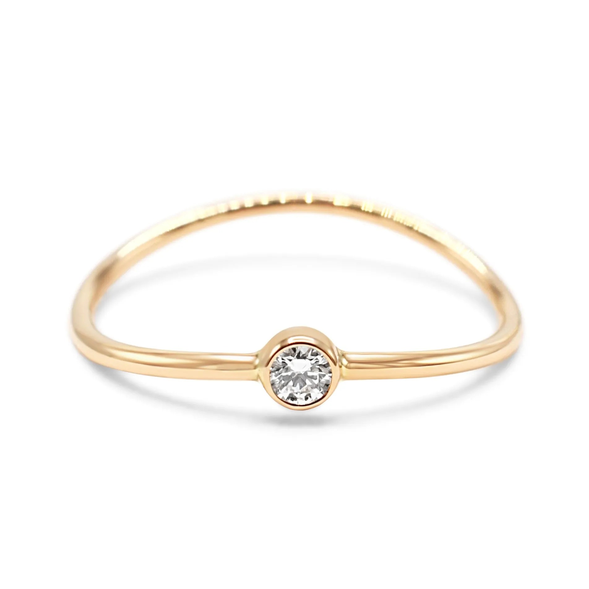 Tiffany Elsa Peretti Wave Single-Row Diamond Ring In Rose