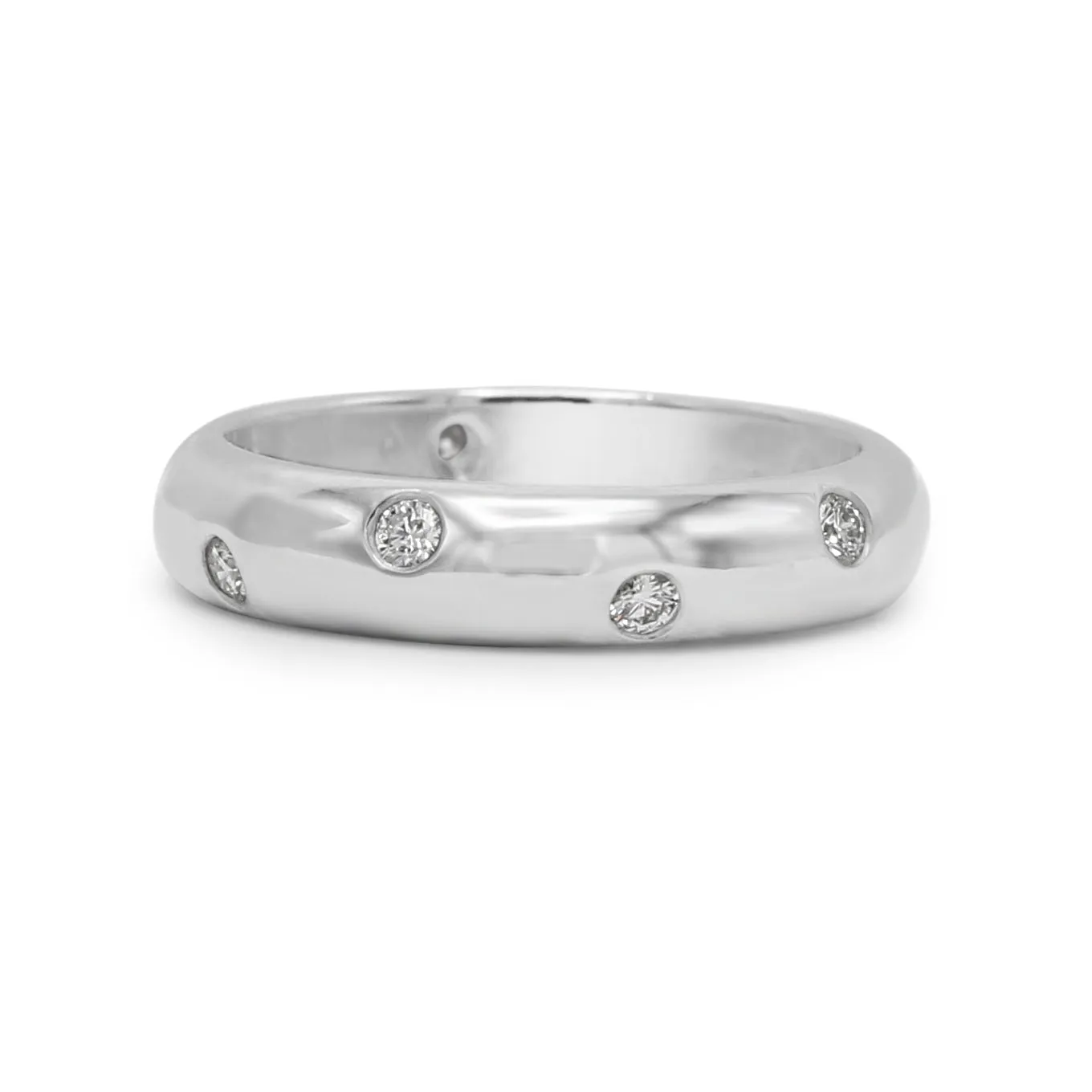 Tiffany Etoile Diamond Band Ring 3mm - Platinum