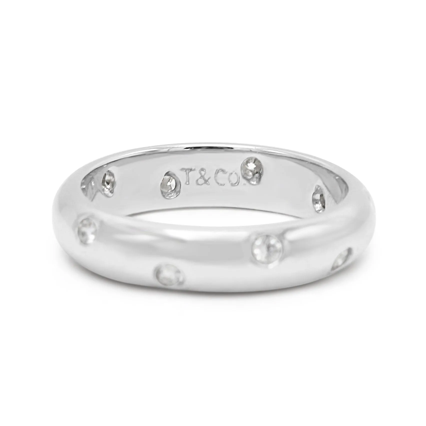 Tiffany Etoile Diamond Band Ring 3mm - Platinum