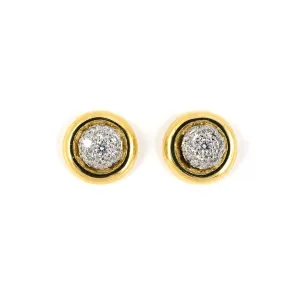 Tiffany Pav Diamond Ball Stud Earrings