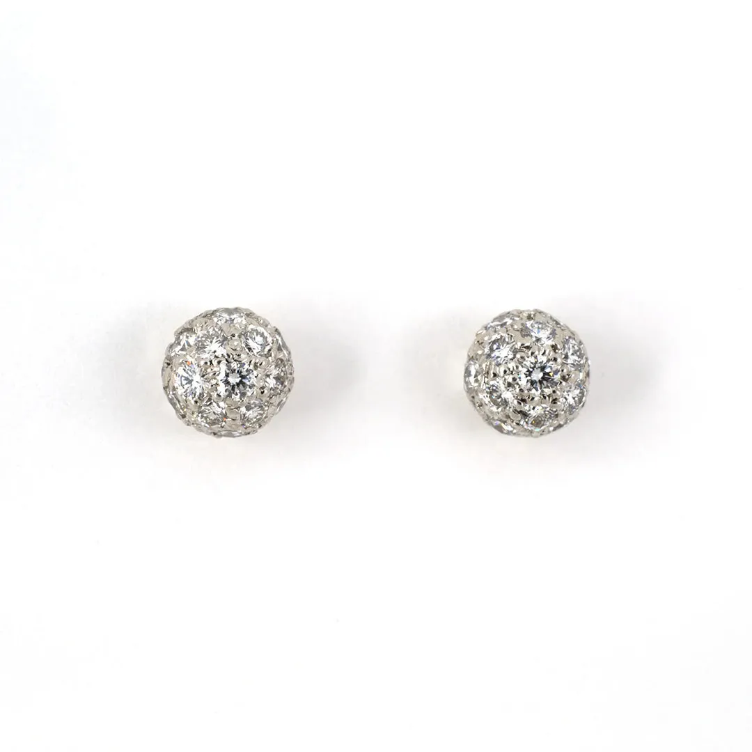 Tiffany Pav?? Diamond Ball Stud Earrings