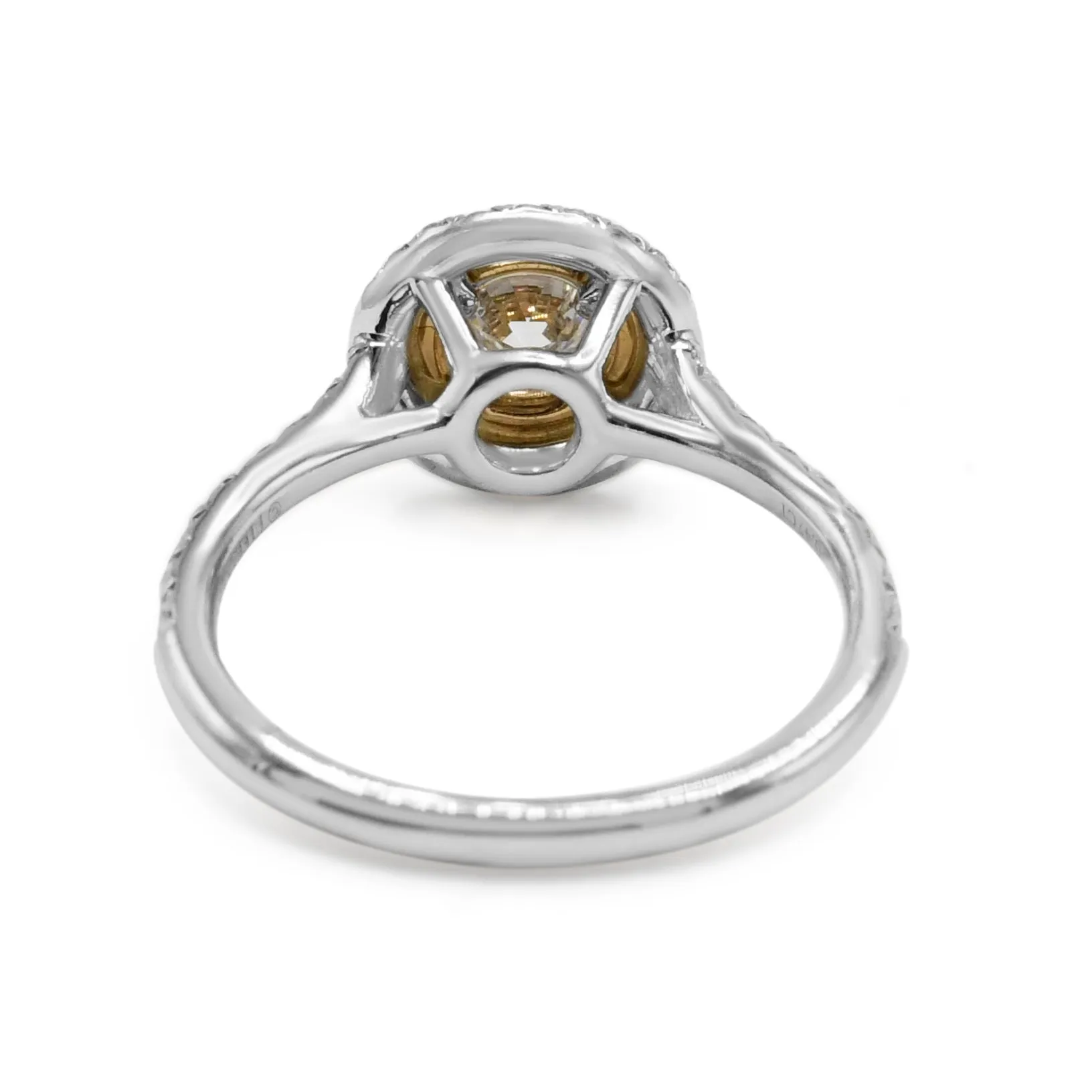 Tiffany Soleste White & Pink Double Halo Diamond Ring