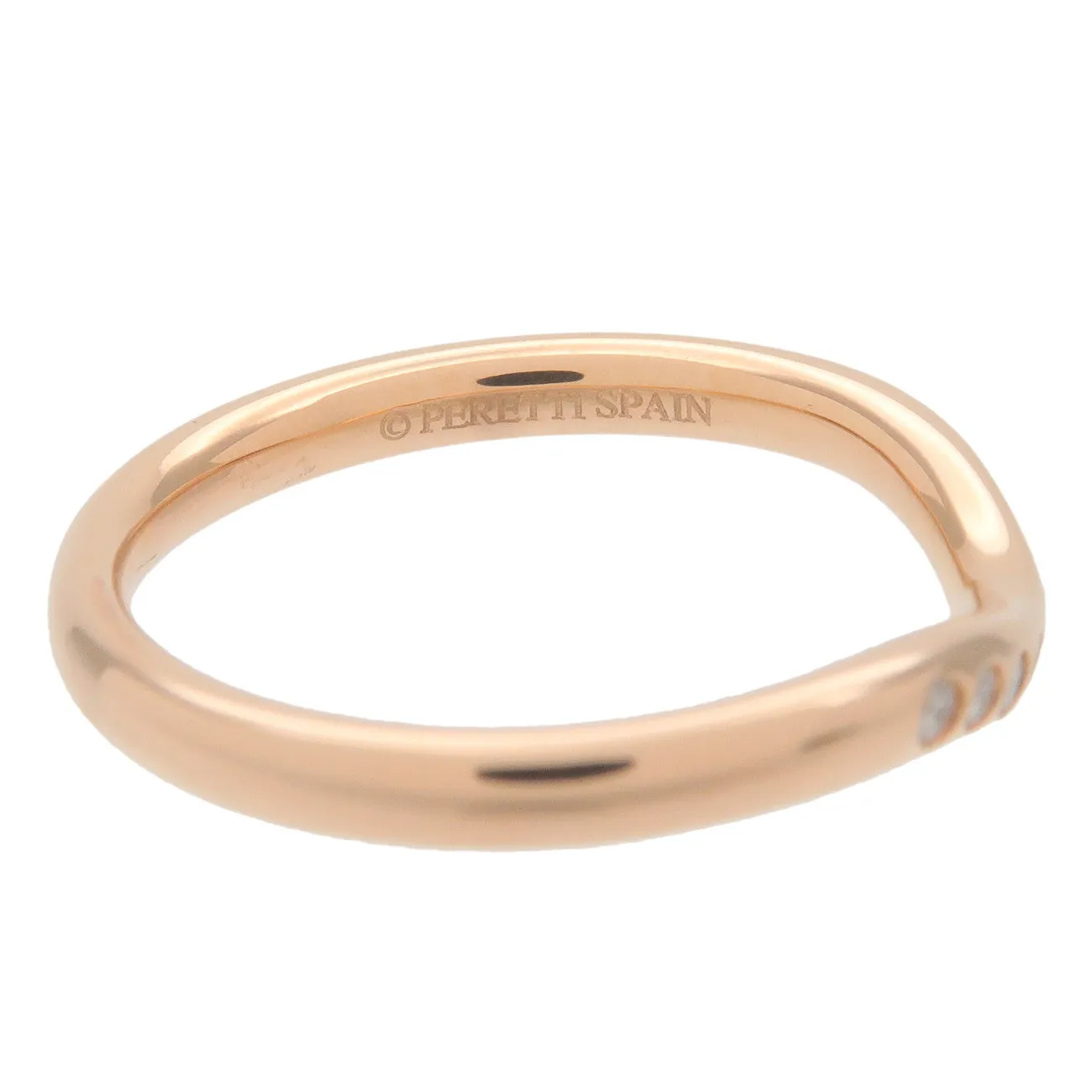 Tiffany&Co. Curved Band Ring 9P Diamond K18 750PG US4.5 EU48 Used