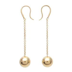 Tiffany&Co. Hardware Ball Hook Earrings K18 750YG Yellow Gold Used