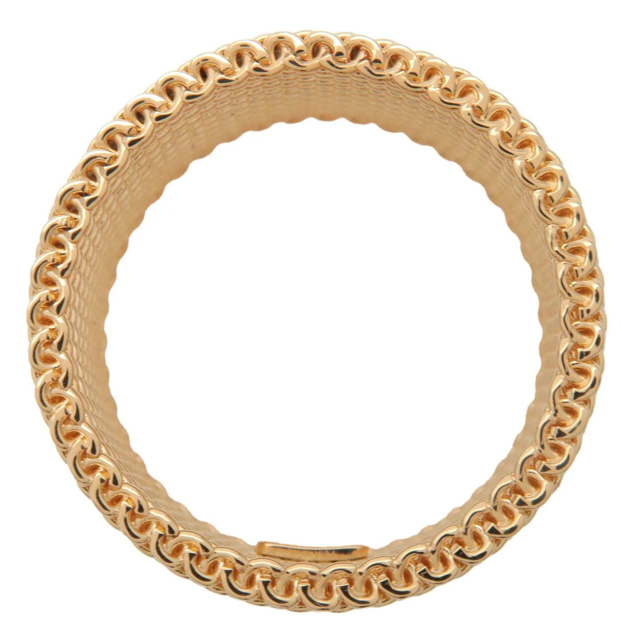 Tiffany&Co. Somerset Mesh Ring Wide K18YG 750YG Yellow Gold US6 Used