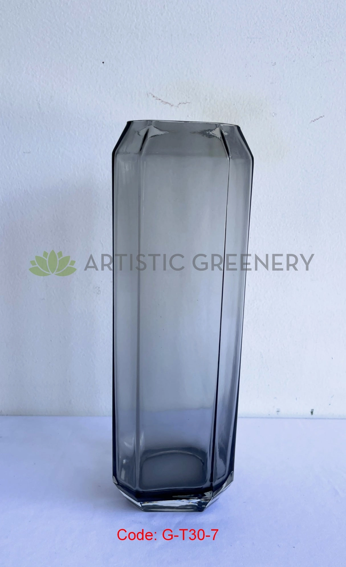 Tinted Glass Vase 2 Styles Round (Code: G-T25-8) / Square (Code: G-T30-7)