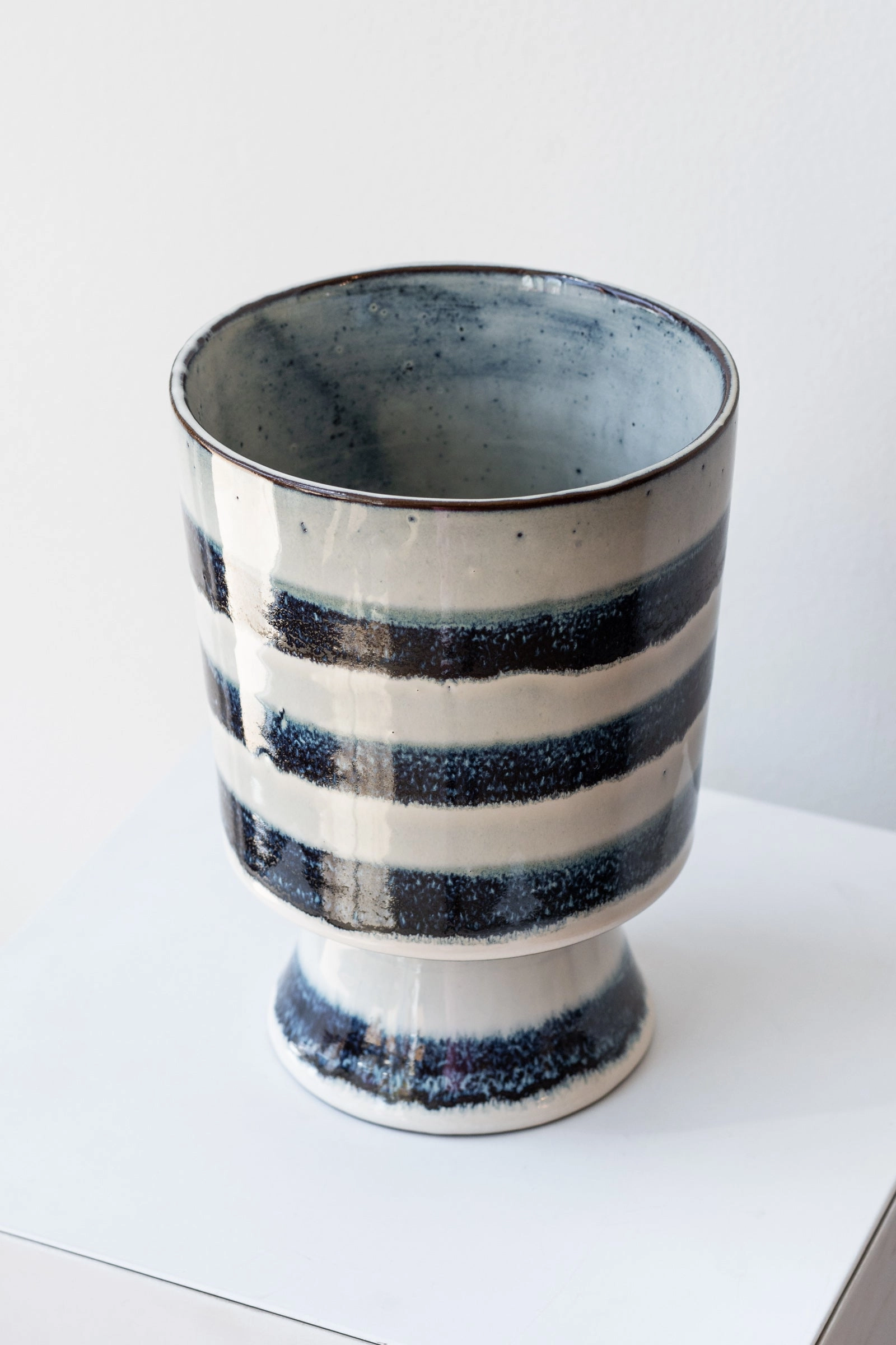 Toku Chalice Vase Indigo