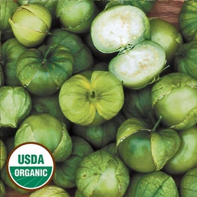 Tomatillo, Green Husk Organic Seeds floating plant shelf  