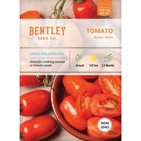 Tomato-Roma Seed Packet floating plant shelf  