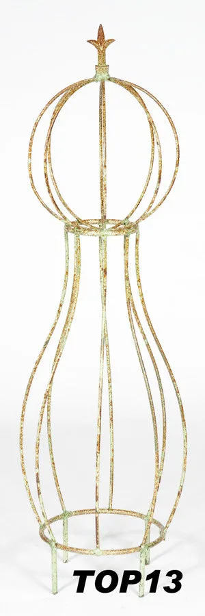 TOPIARY W/ BALL TOP W/FINIAL dried flower branch  