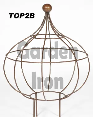 Topiary with Ball Finial dried flower branch  
