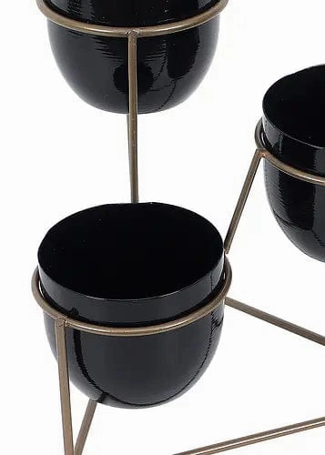 Triangle Stand Planter (Gold & Black)