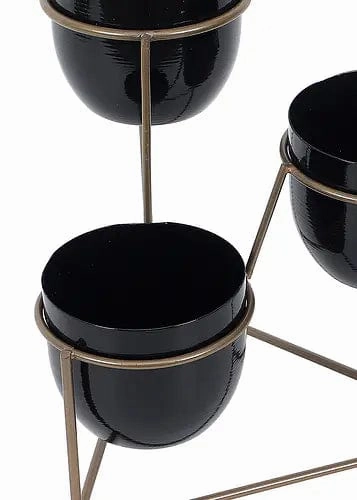 Triangle Stand Planter (Gold & Black)