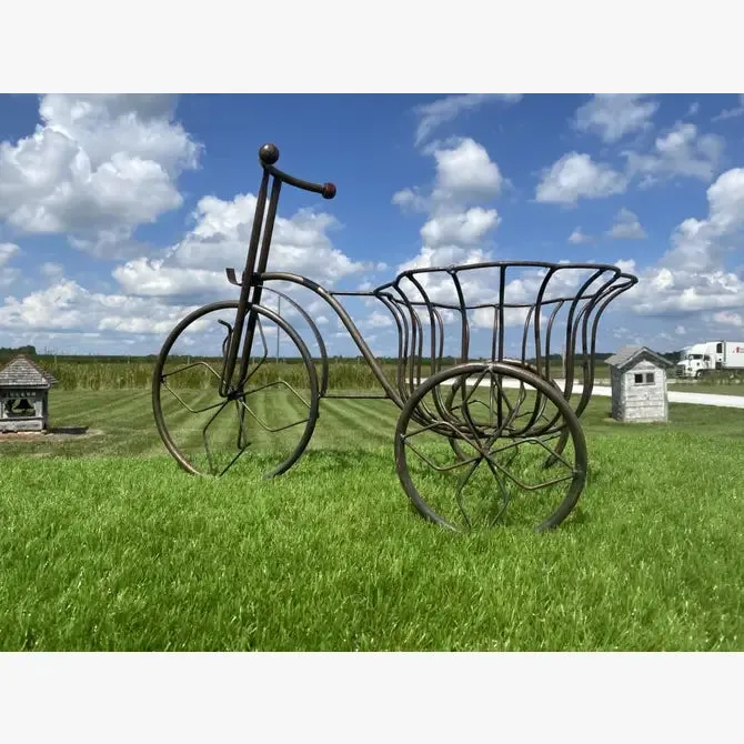 Trike with Big Basket Flower Pot Holder Decorative Trike