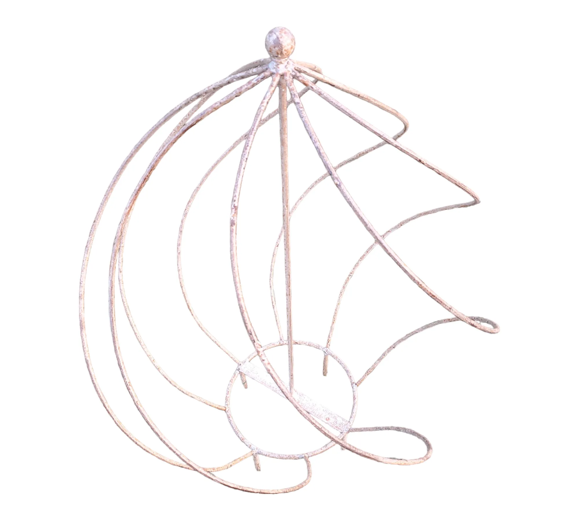 Twist Topiary with Cast Ball On Top dried flower branch  