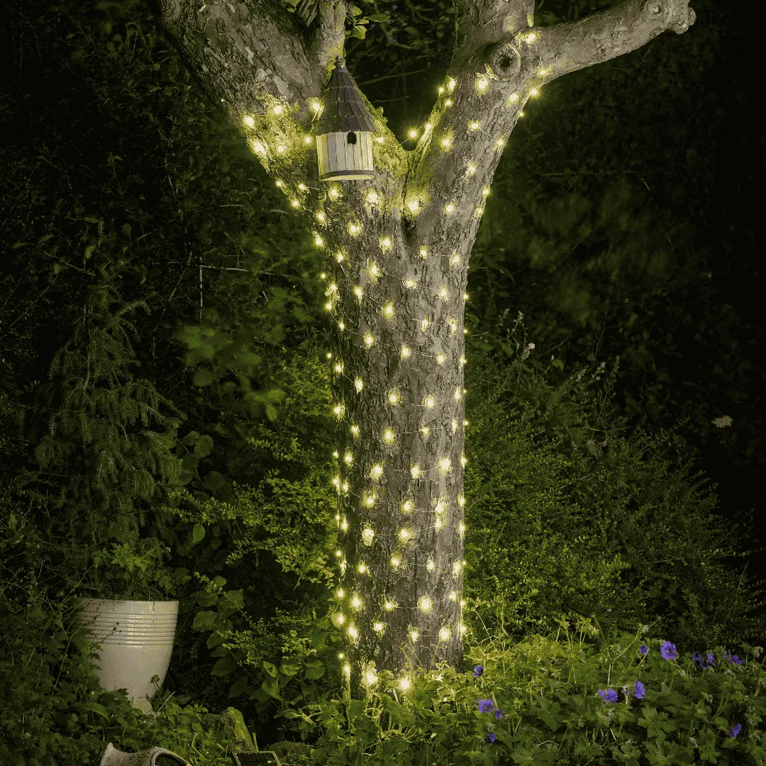 Ultra Solar Firefly String Lights, 200 LEDs dried flowers  