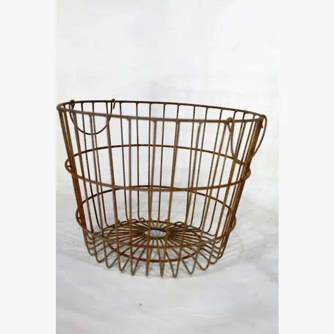 Unique Wrought Iron 9 Basket Rack with Hanger for Baskets