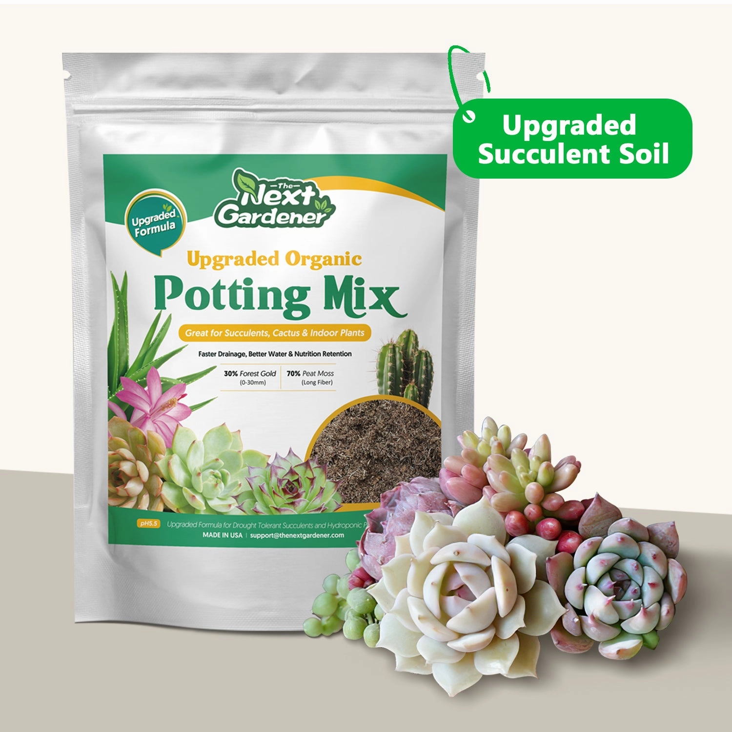 Upgraded Organic Succulent and Cactus Soil mini ornamental plant  