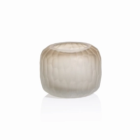 Vallees - Cut Glass Taupe Small Vase mini ornamental plant  