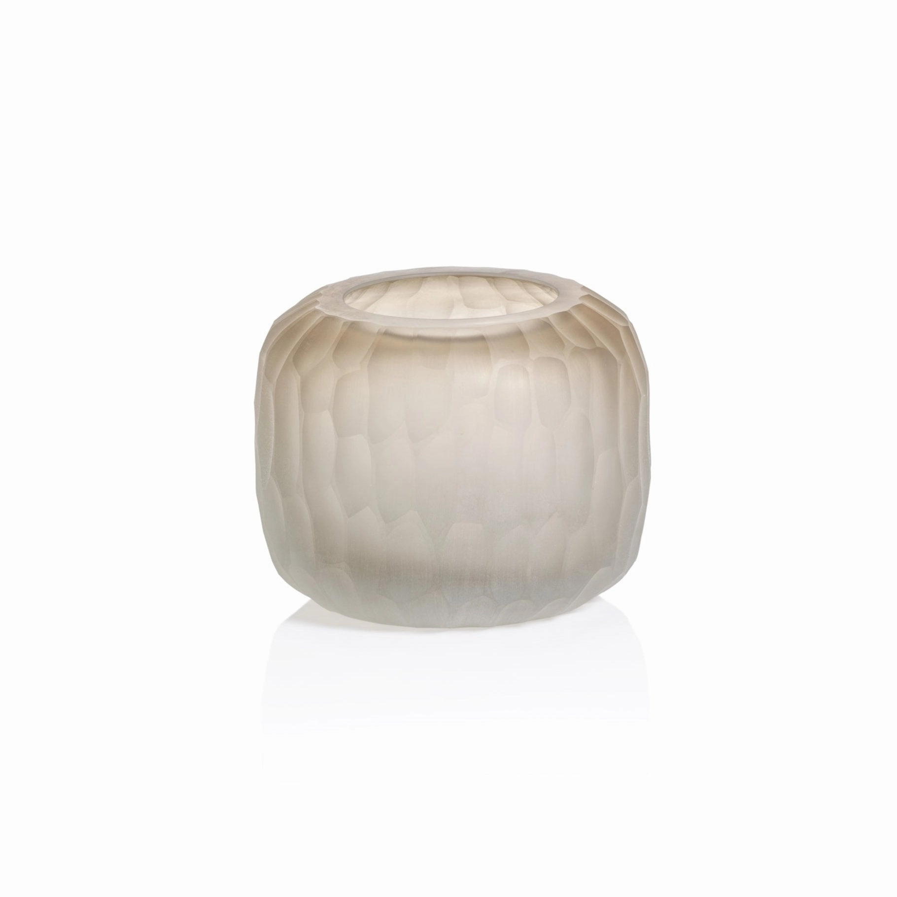 Vallees - Cut Glass Taupe Small Vase mini ornamental plant  