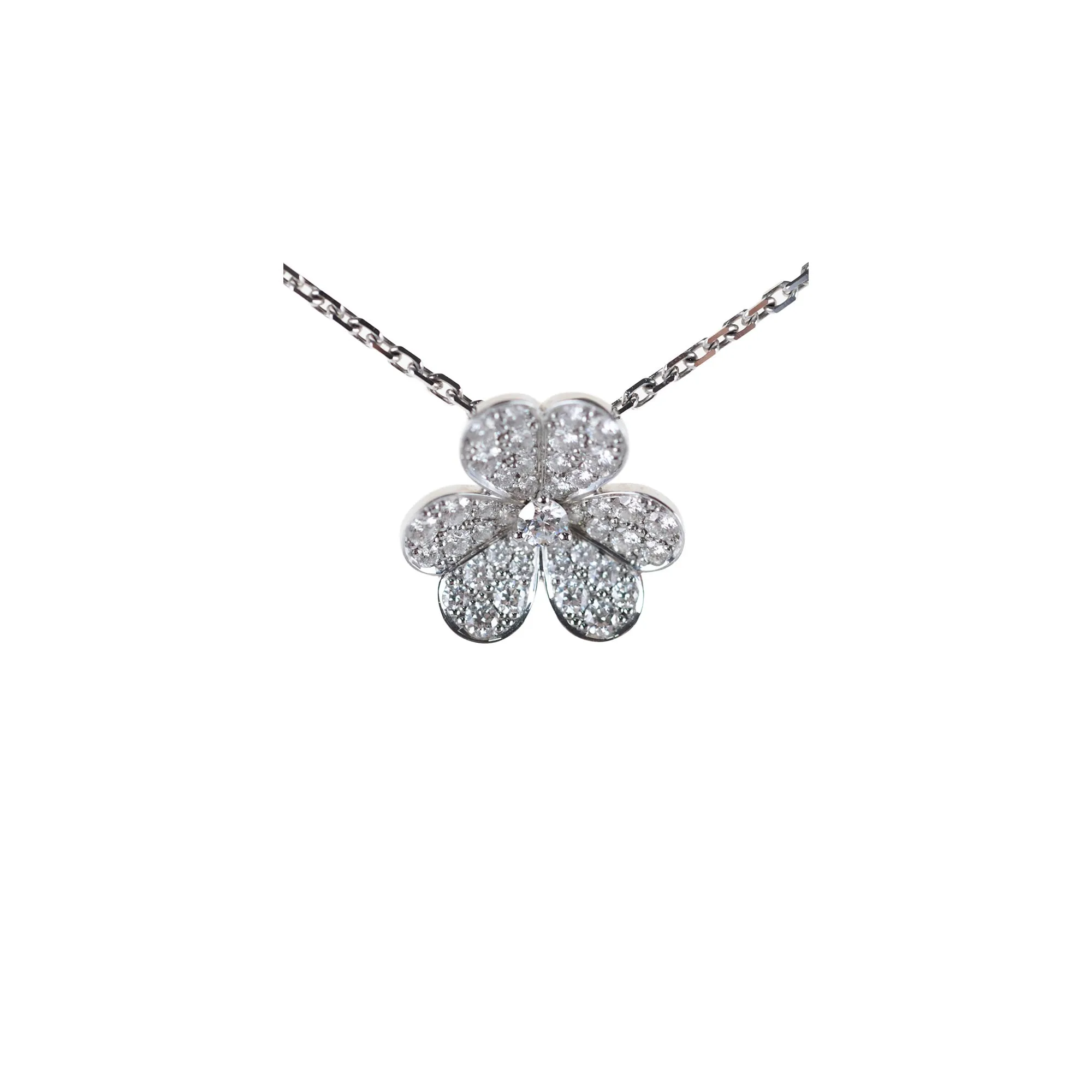 Van Cleef & Arpels Frivole White Gold Pave Diamonds Small