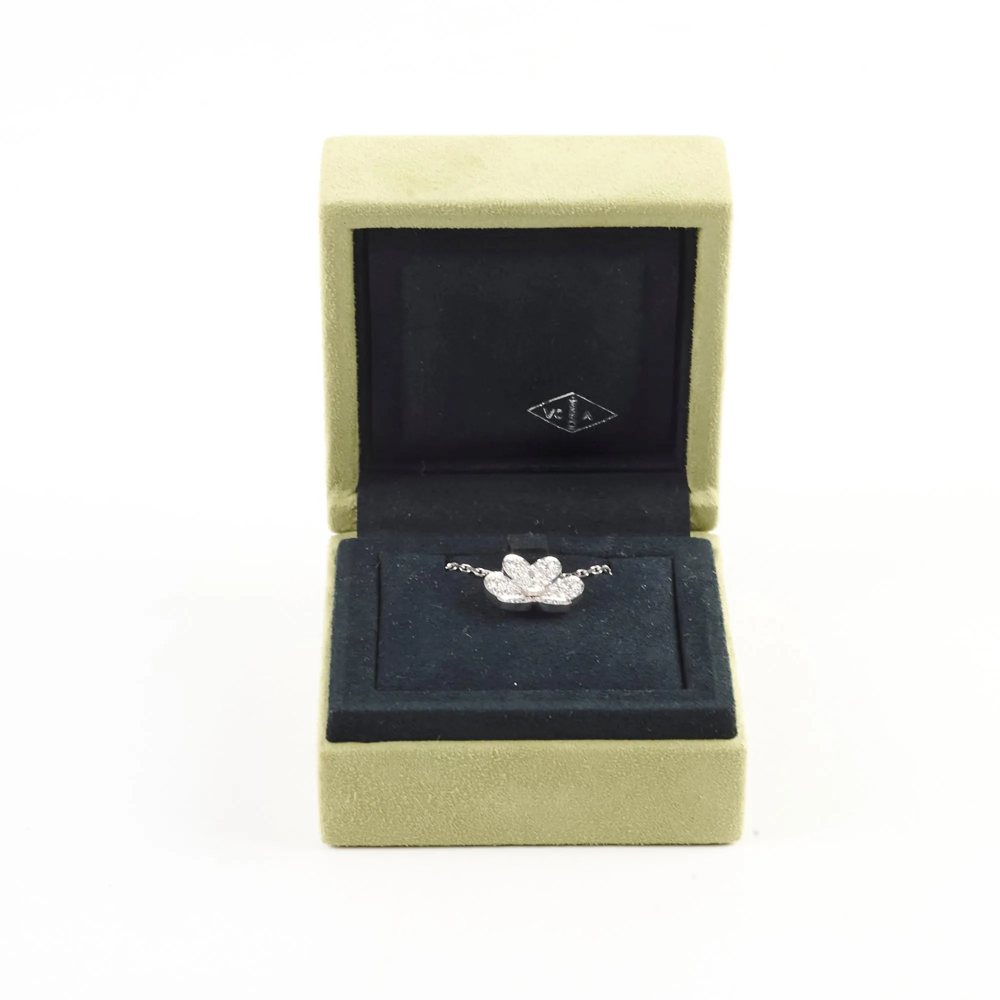 Van Cleef & Arpels Frivole White Gold Pave Diamonds Small