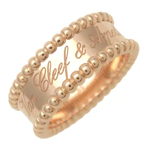 Van Cleef & Arpels Perl??e Signature Ring K18 Rose Gold #53 US6.5-7 Used
