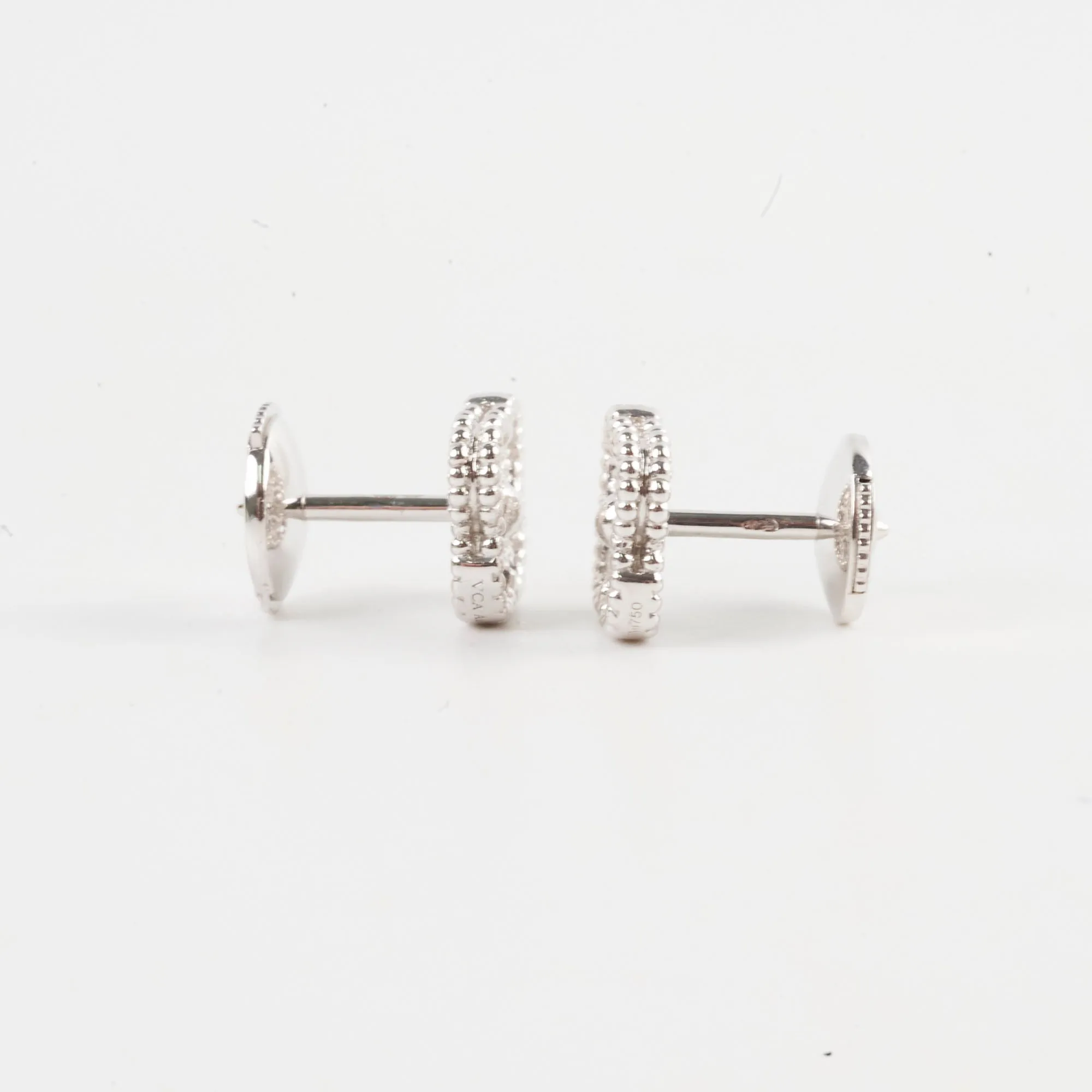 Van Cleef & Arpels Sweet Alhambra White Gold Diamond Earrings