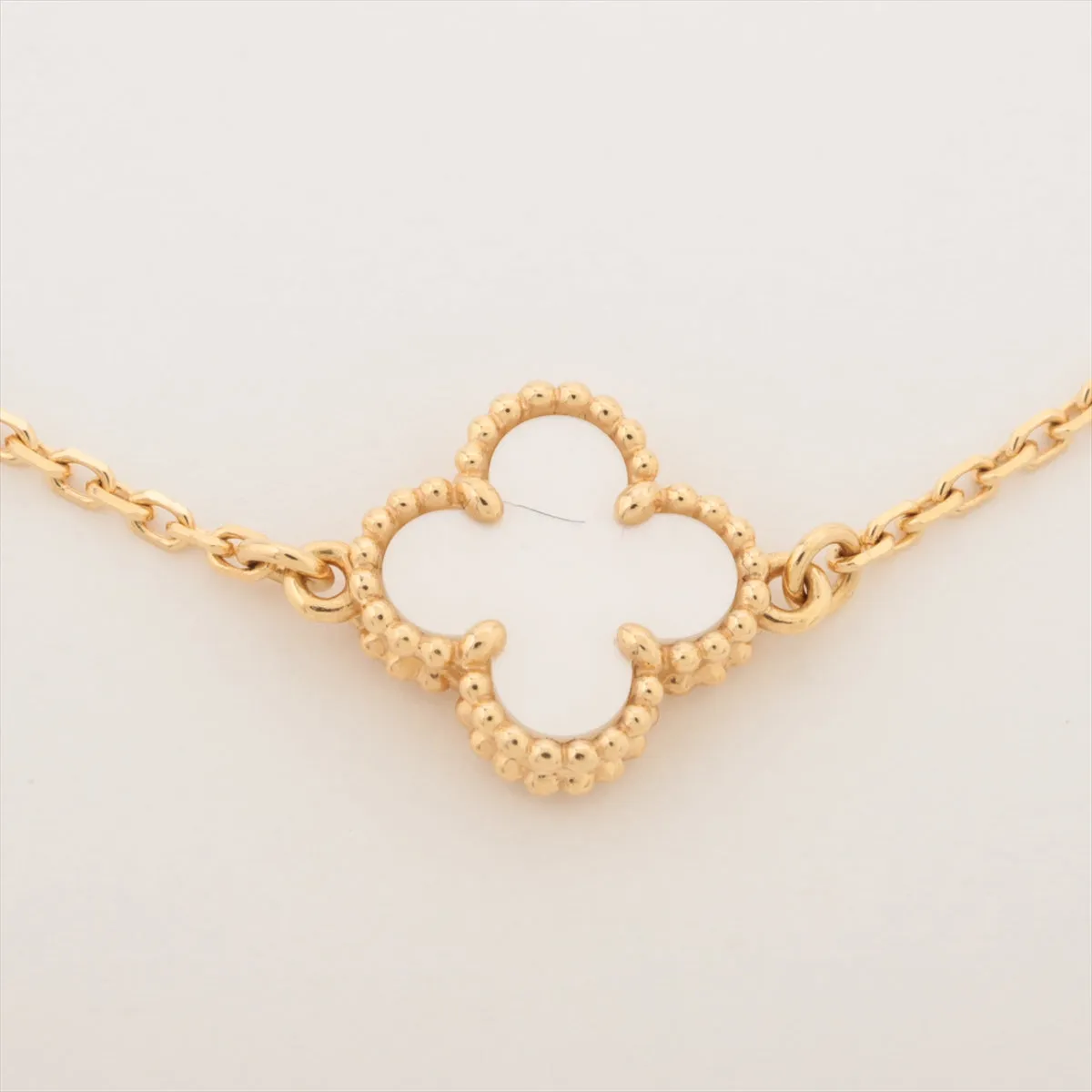 Van Cleef & Arpels Sweet Alhambra White Mother of Pearl MOP Bracelet 2024 Dec