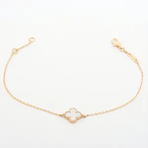 Van Cleef & Arpels Sweet Alhambra White Mother of Pearl MOP Bracelet 2024 Dec