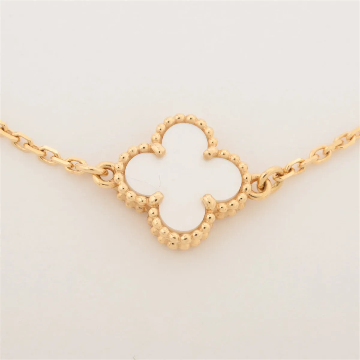 Van Cleef & Arpels Sweet Alhambra White Mother of Pearl MOP Bracelet 2024 Dec