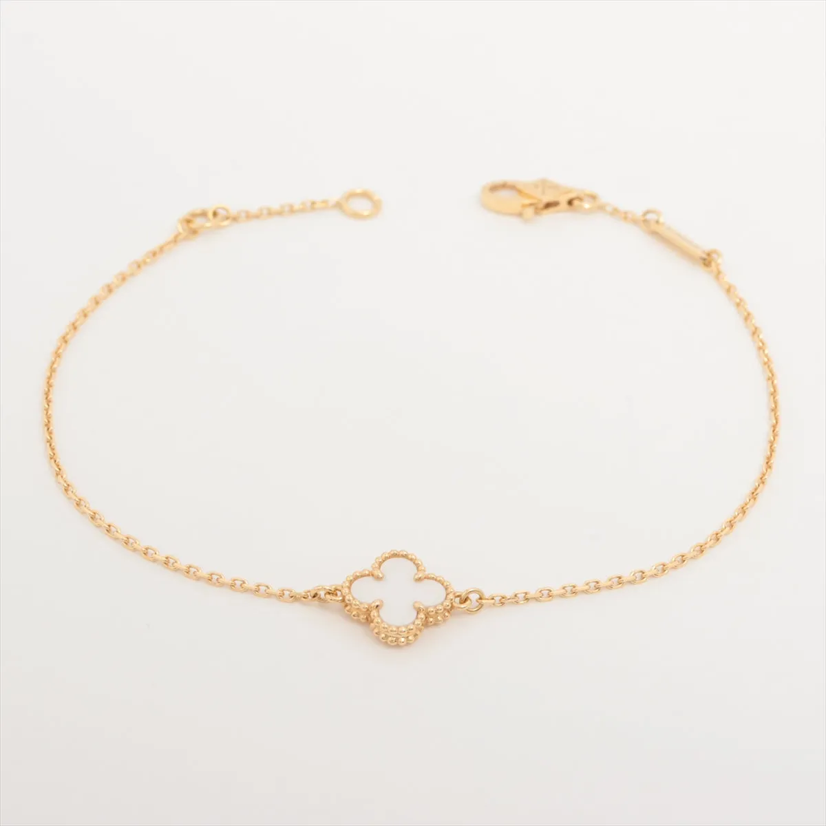 Van Cleef & Arpels Sweet Alhambra White Mother of Pearl MOP Bracelet 2024 Dec
