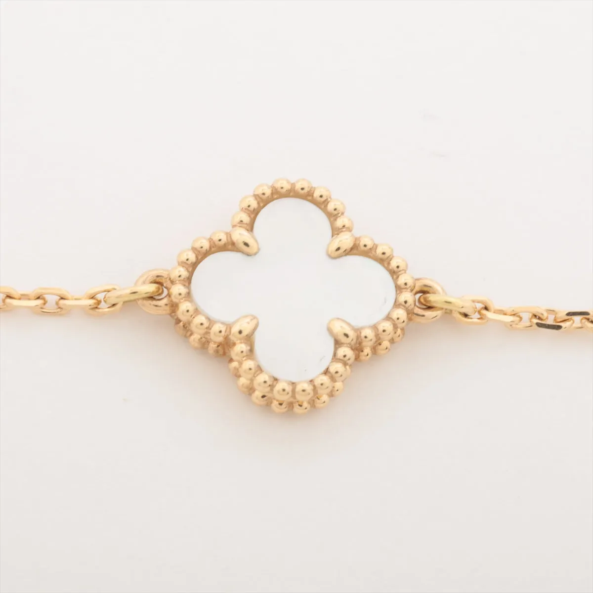 Van Cleef & Arpels Sweet Alhambra White Mother of Pearl MOP Bracelet 2024 Dec
