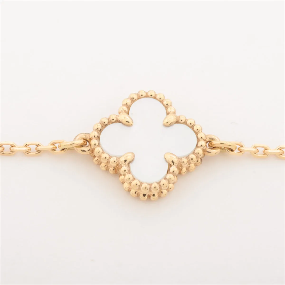Van Cleef & Arpels Sweet Alhambra White Mother of Pearl MOP Bracelet 2024 Dec