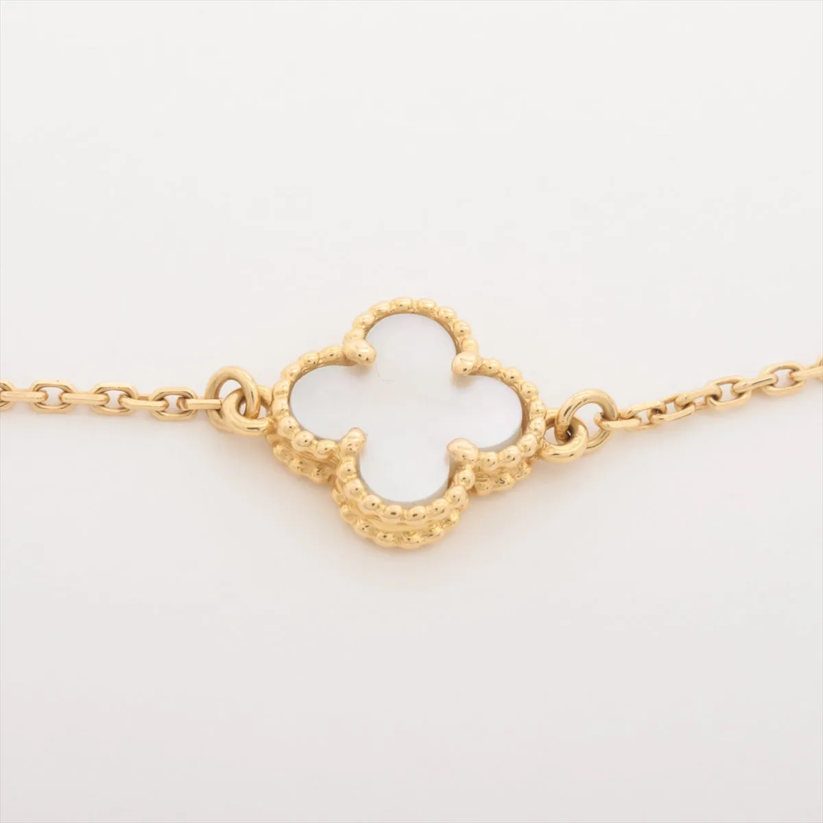 Van Cleef & Arpels Sweet Alhambra White Mother of Pearl MOP Bracelet