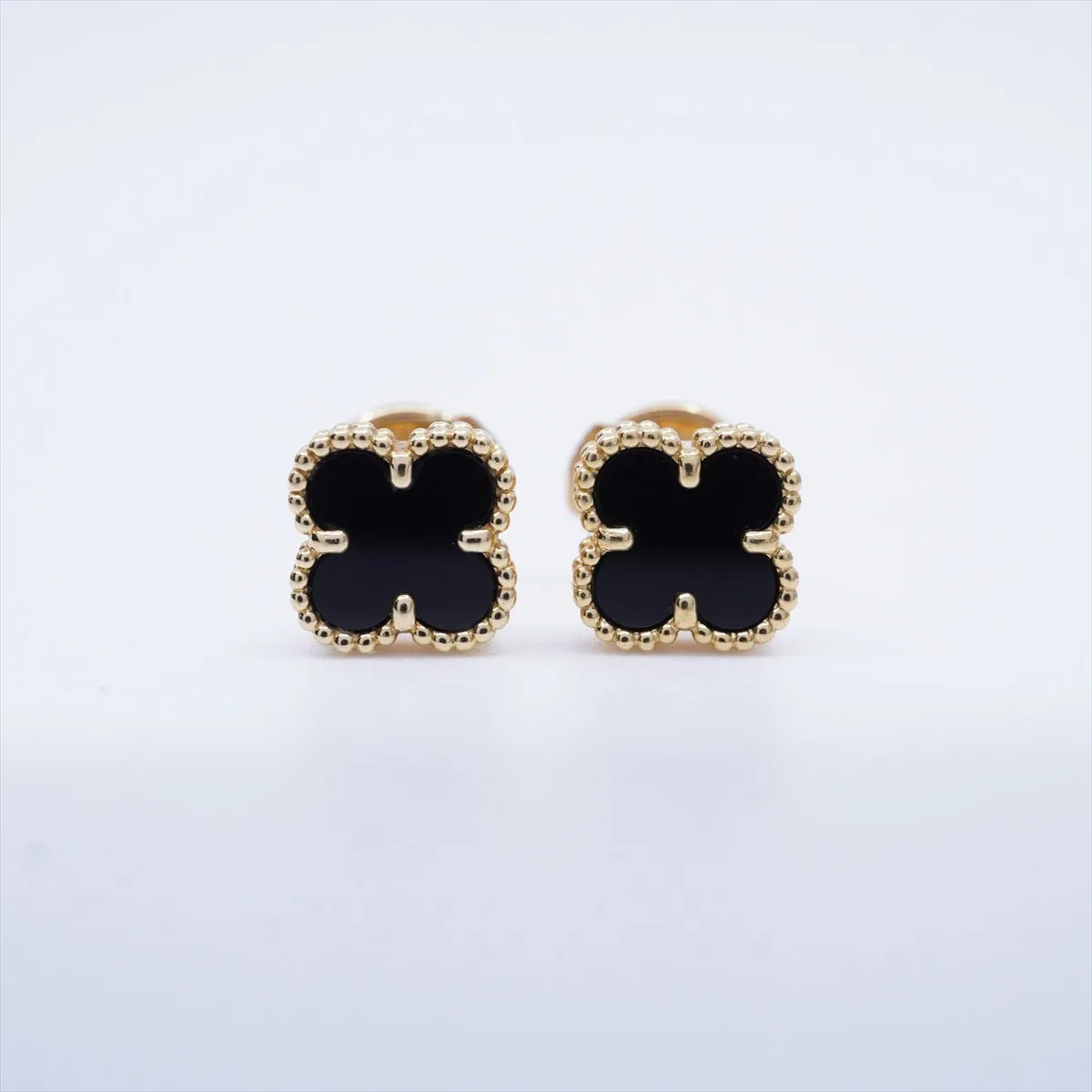 Van Cleef & Arpels VCA Sweet Alhambra Onyx Earrings