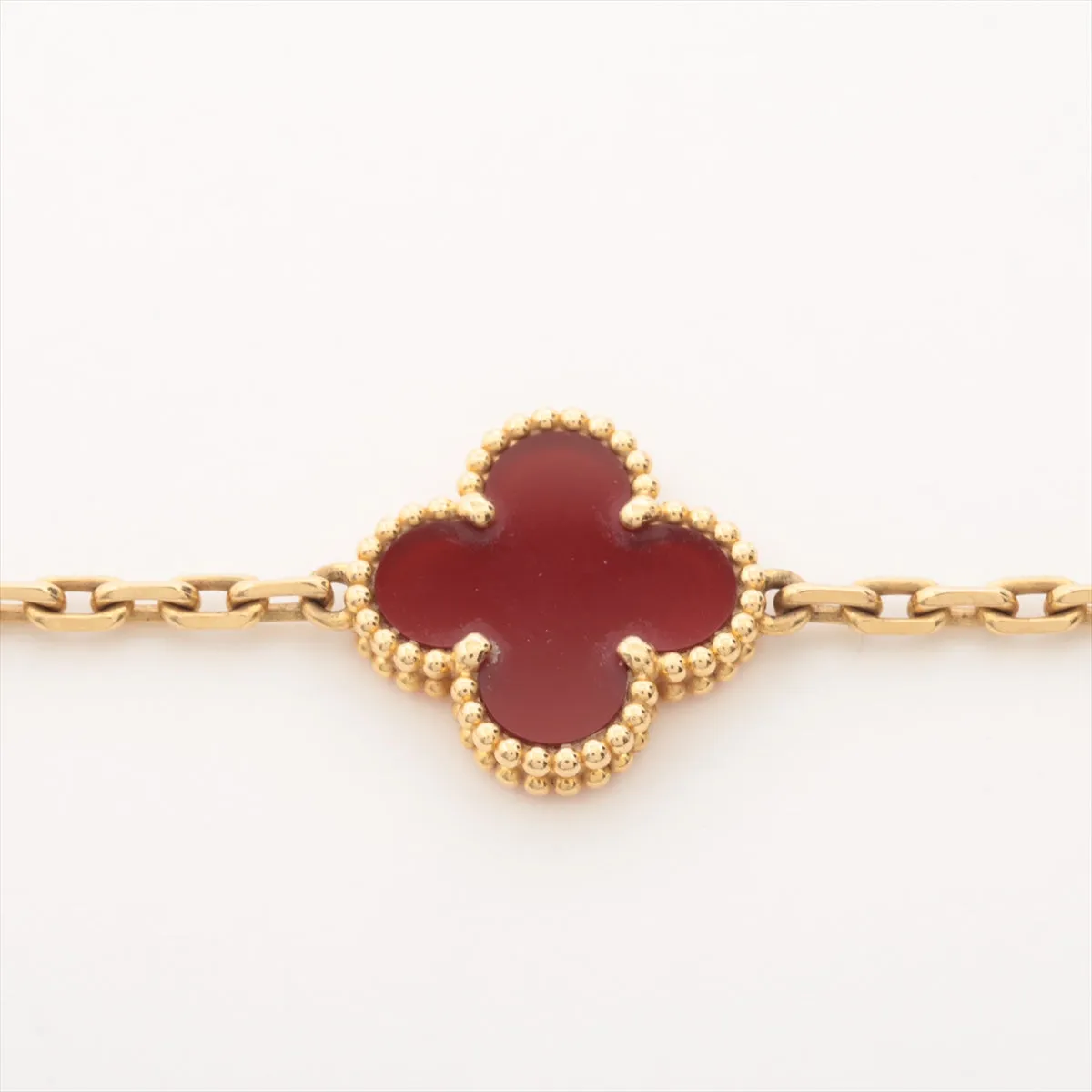 Van Cleef & Arpels Vintage Alhambra 5 Motifs Carnelian Bracelet