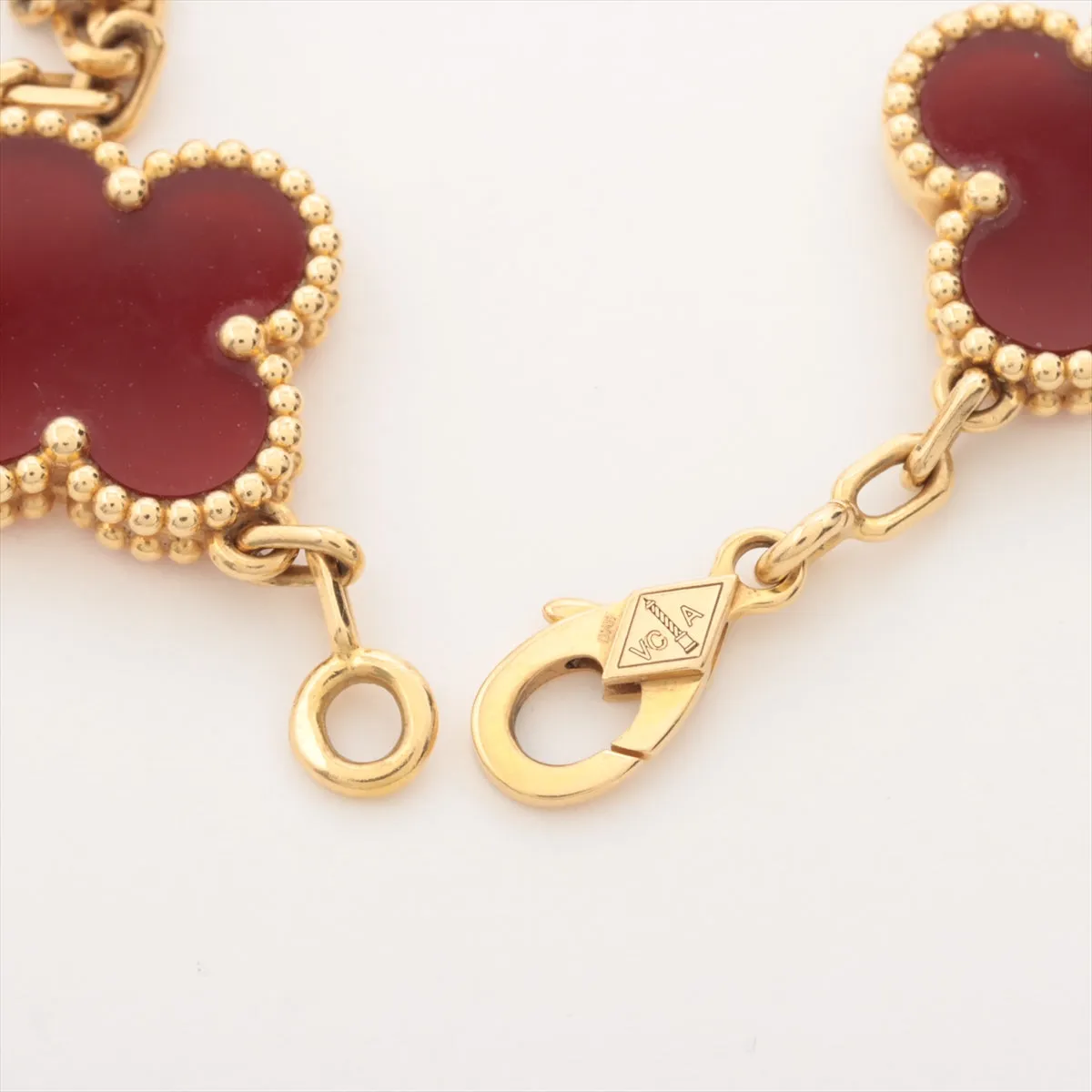 Van Cleef & Arpels Vintage Alhambra 5 Motifs Carnelian Bracelet