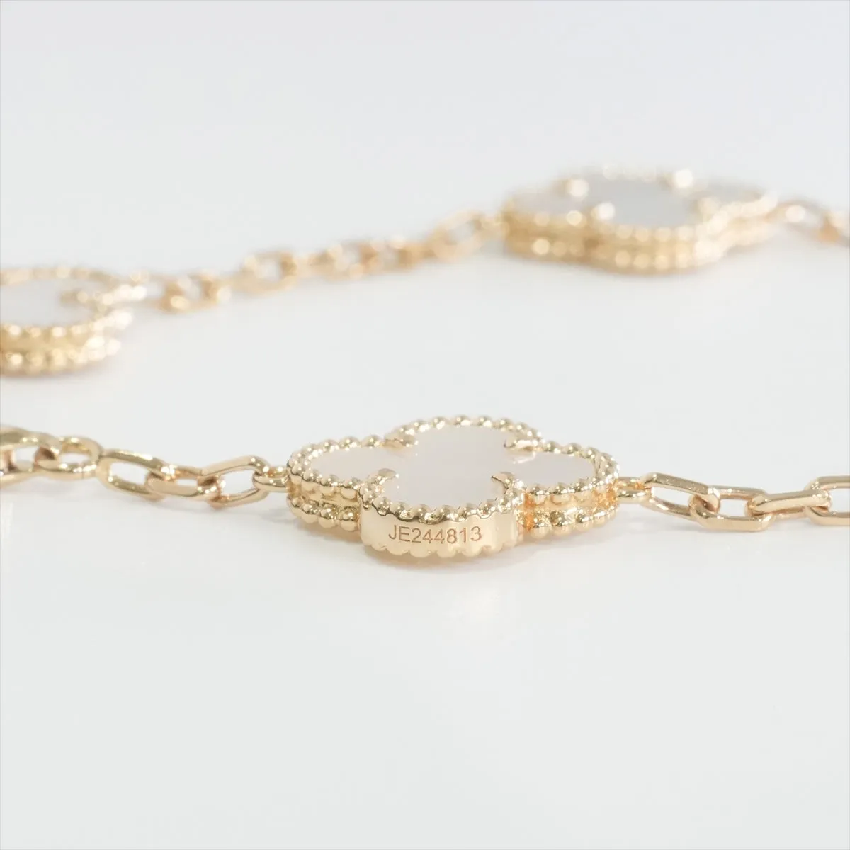 Van Cleef & Arpels Vintage Alhambra 5 Motifs White Mother of Pearls Bracelet