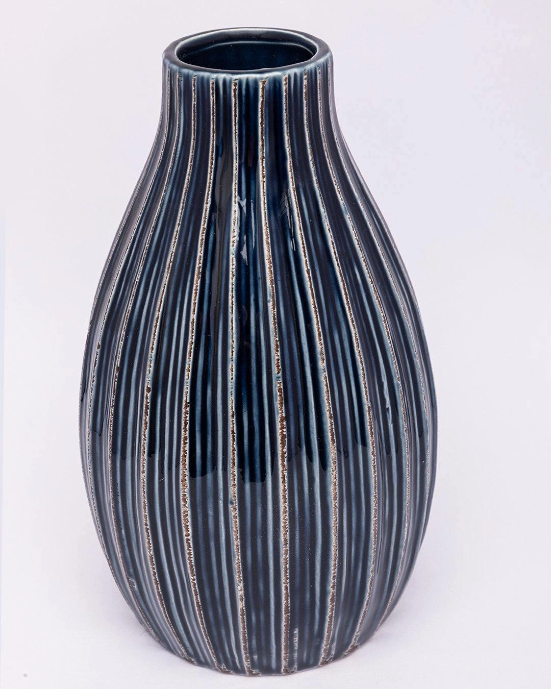 Vase, Modern Design, Dark Blue, Ceramic