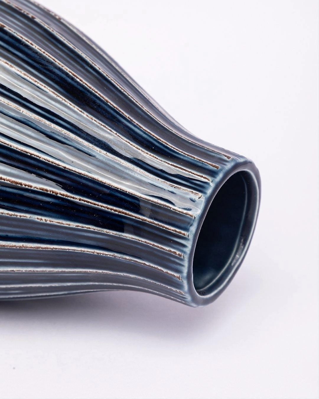 Vase, Modern Design, Dark Blue, Ceramic
