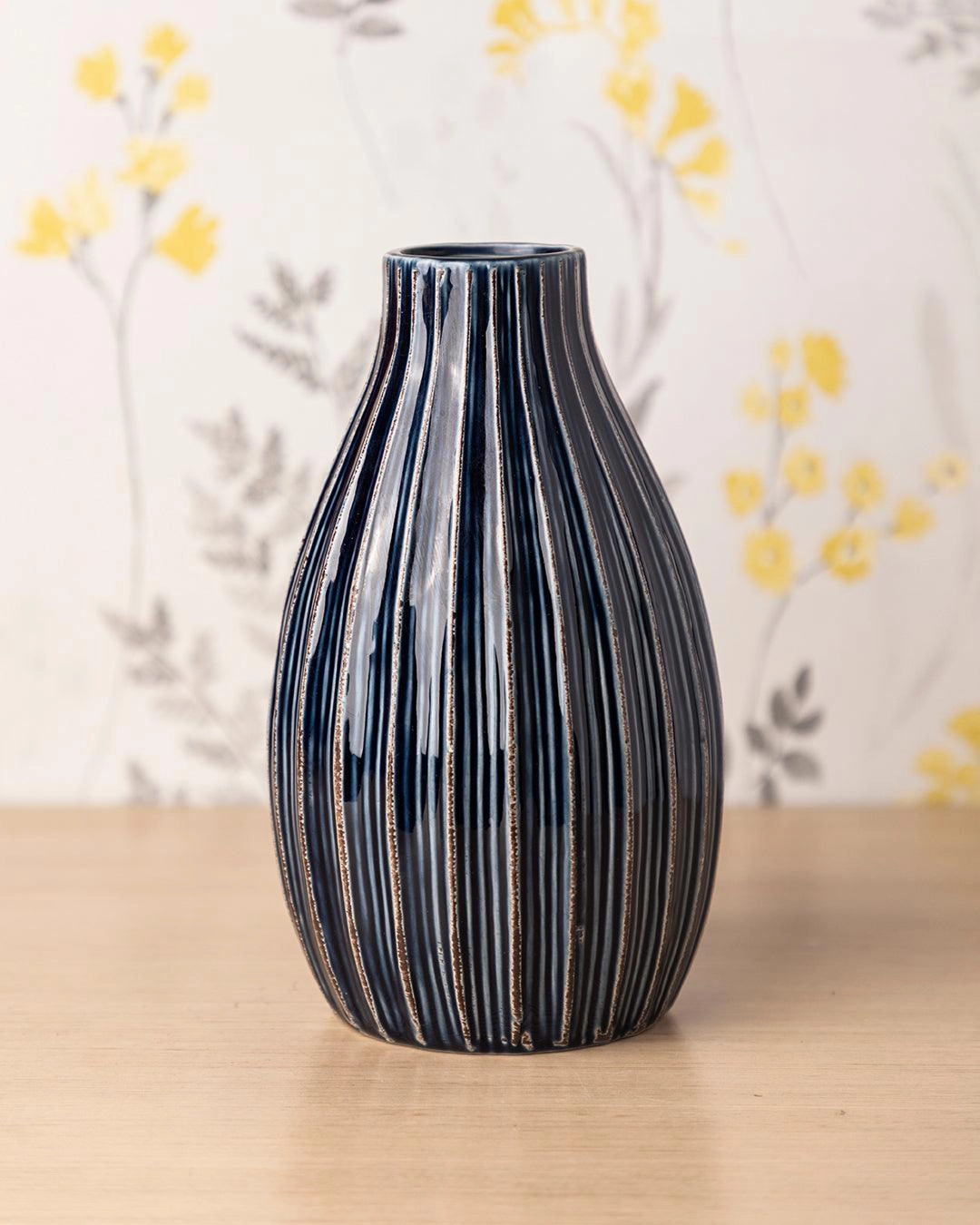Vase, Modern Design, Dark Blue, Ceramic