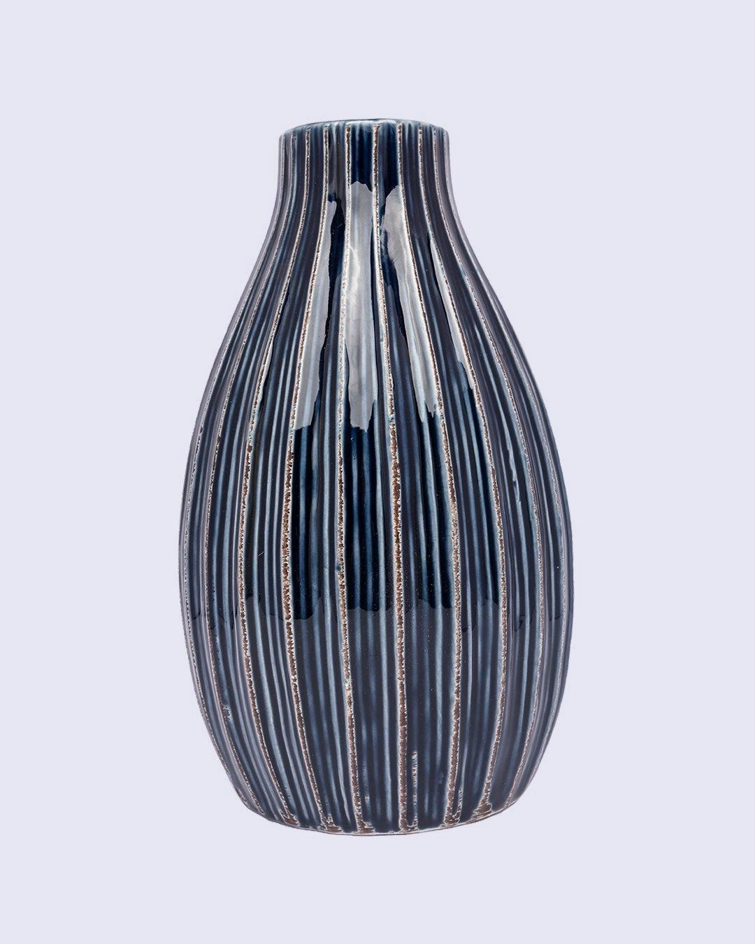 Vase, Modern Design, Dark Blue, Ceramic
