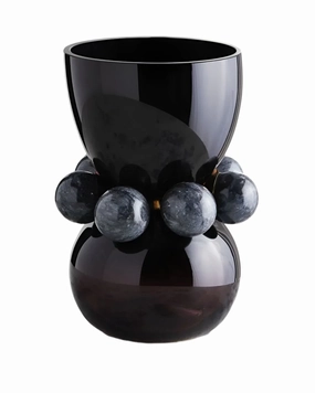 Vase Tiffany Black - Black Lava mini ornamental plant  
