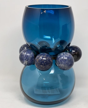 Vase Tiffany Duck Blue - Sodalite mini ornamental plant  