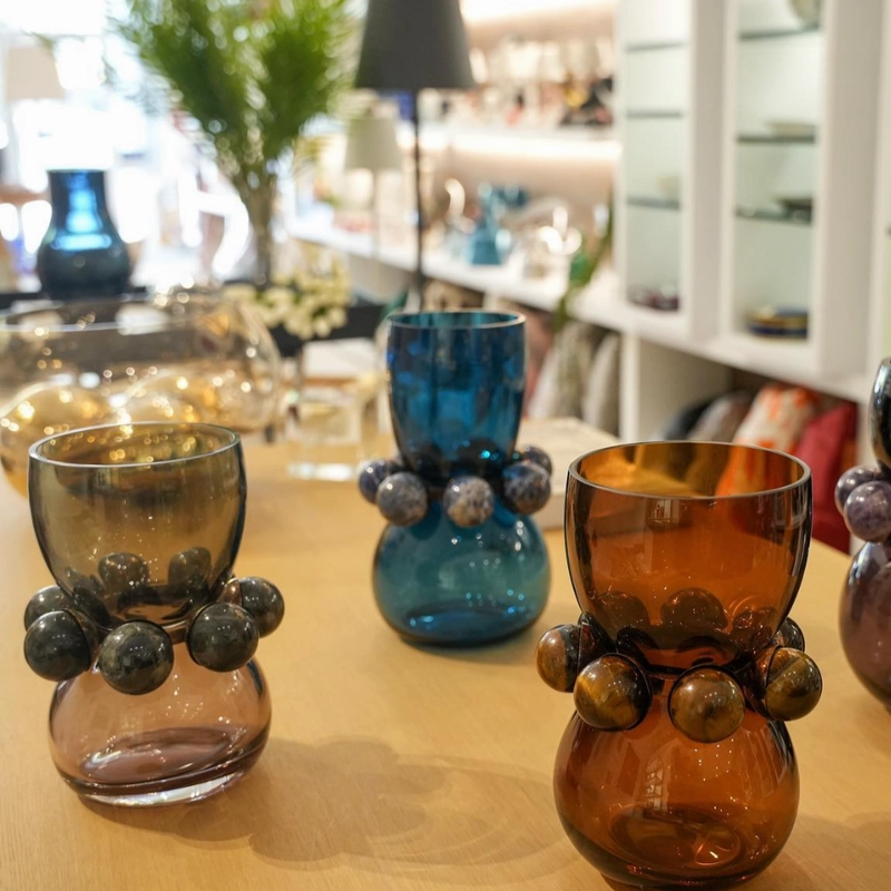 Vase Tiffany Smoke - Labradonite