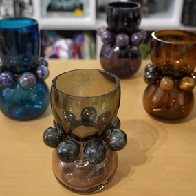 Vase Tiffany Smoke - Labradonite mini ornamental plant  