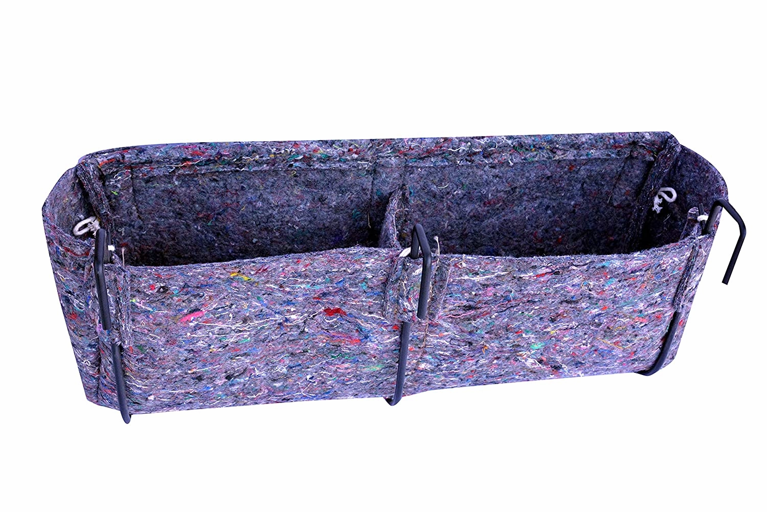 Vertical Hanger Geotextile Planter with Two Sections and Iron Hooks to Hang