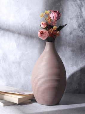 Vesera Graphite Black Enamel Vase outdoor greenery  