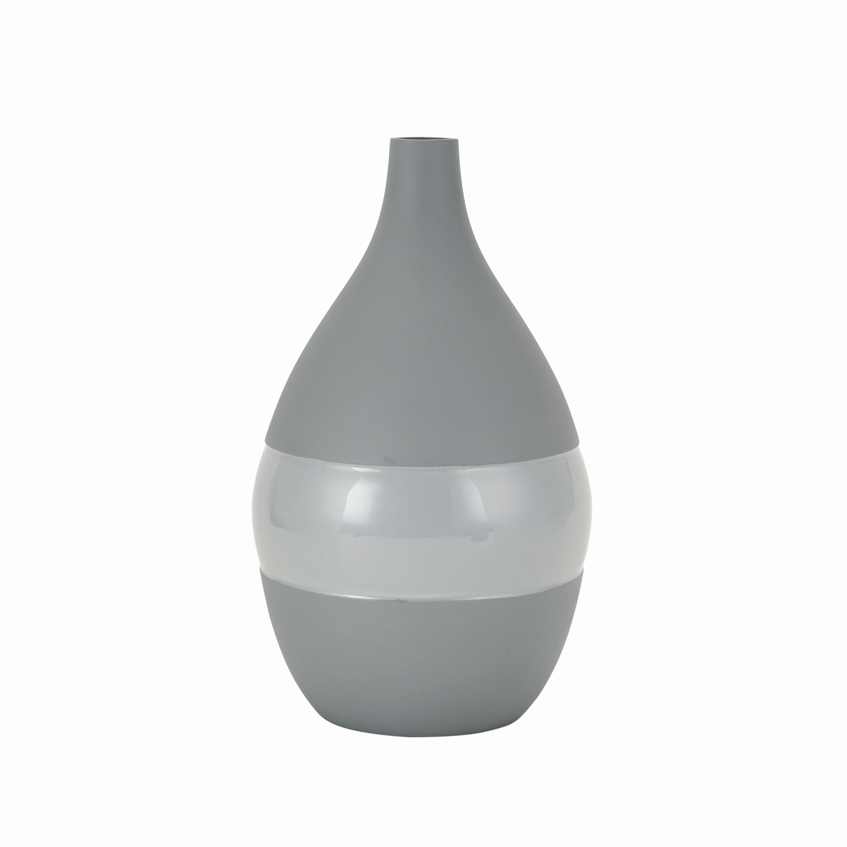 Vesera Grey Enamel Vase